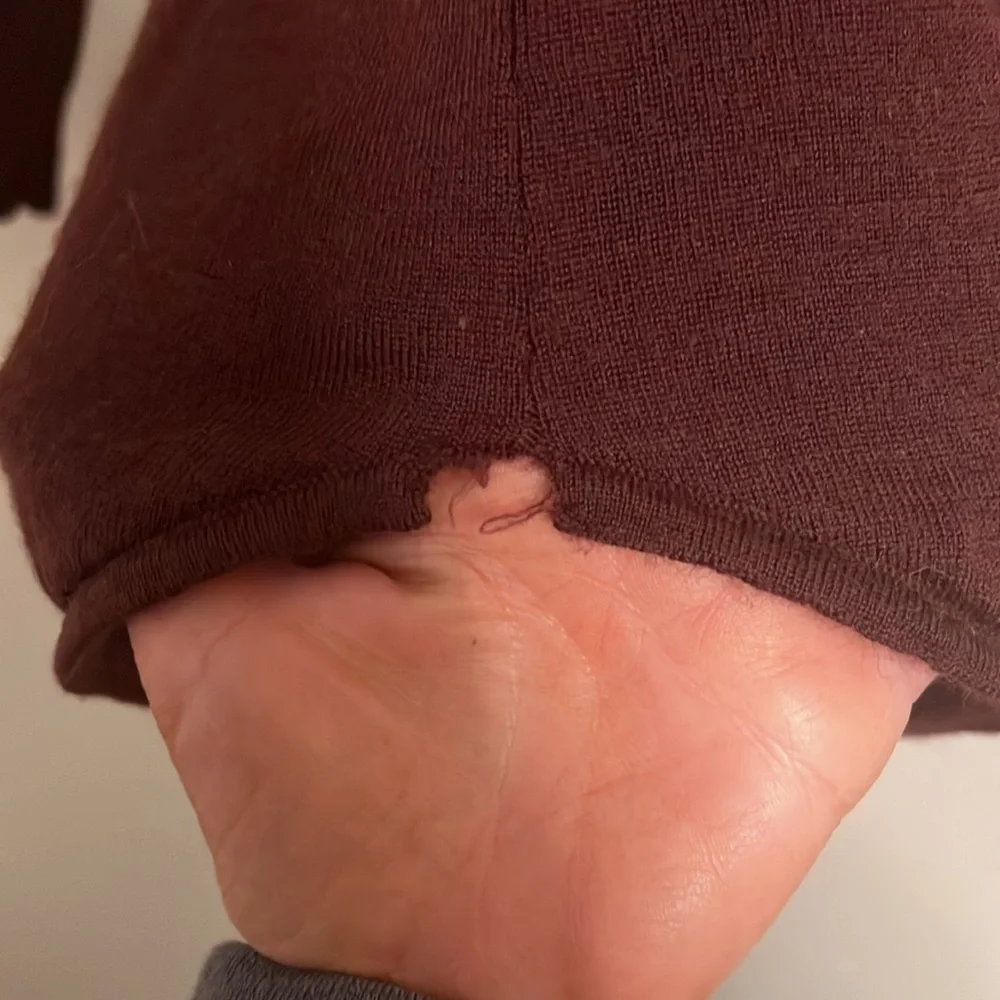 J.‎ Jill 100% Merino Wool Lightweight Sweater Burgundy Whimsigoth Vamp Dark S